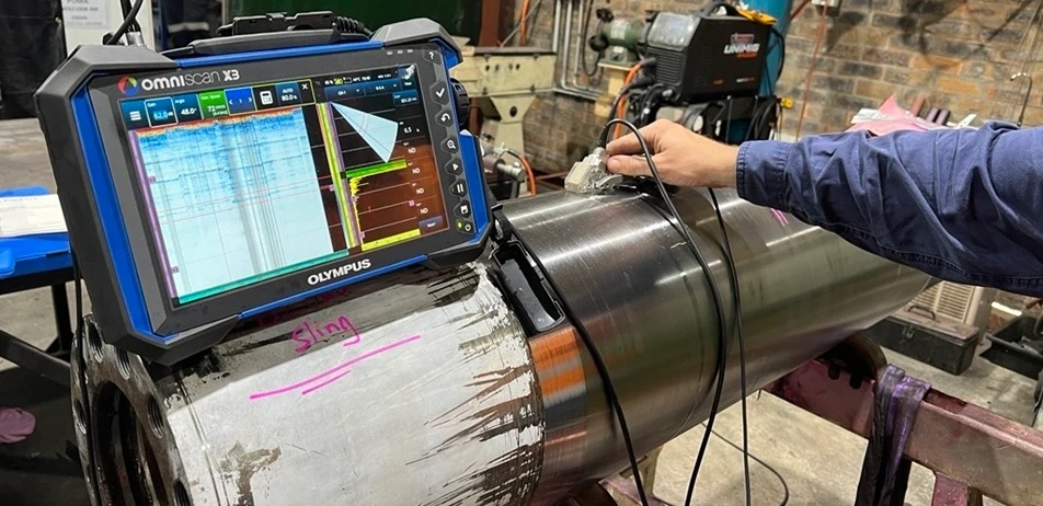 Omniscan X3 tool from Olympus. You can see the Graphical representation of ultrasonic waves in PAUT